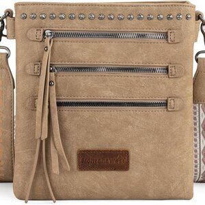 Crossbody Bags for Women Multi Pocket Cross Body Bag Purses with Guitar Strap